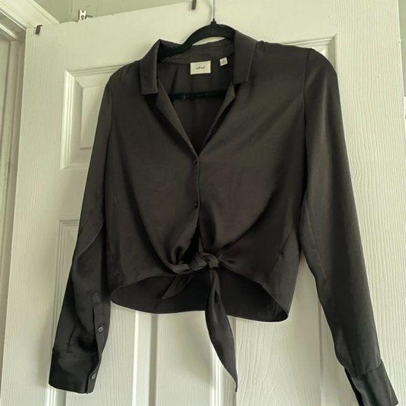 (NWOT) Wilfred Tie-Front Blouse - Picture 3 of 3